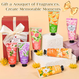 VISCOO hand cream tubes as party favors on a decorated table