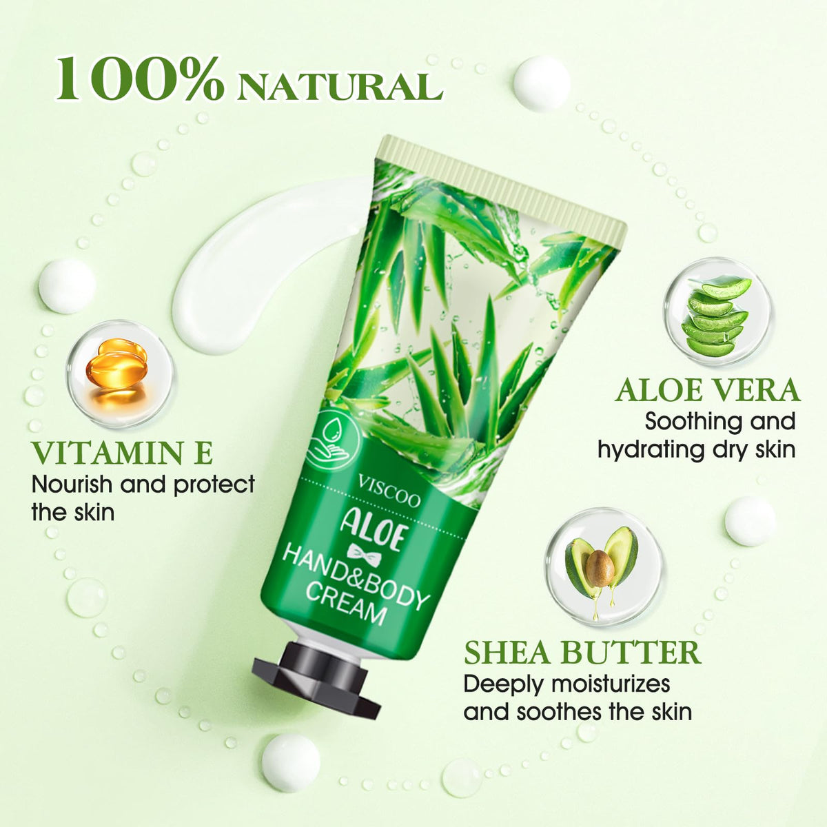 VISCOO tube close-up label highlighting fragrance name and compact design