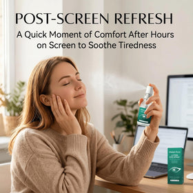 Vision Pure lifestyle commute refresh scene showing brand providing on-the-go eye comfort
