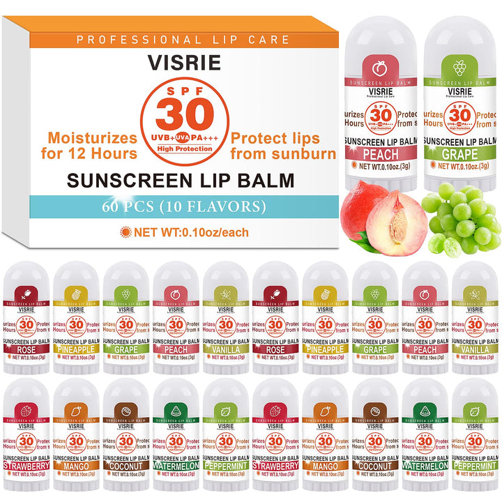 VISRIE front packaging showing 60-count bulk and SPF 30 benefit