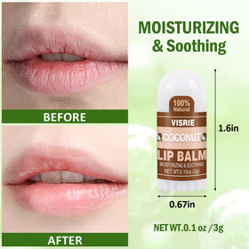 VISRIE mini lip balm in pocket showing travel-sized convenience and portability