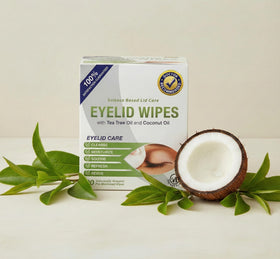 Visual Advantage label showing active ingredient list with tea tree and coconut oil benefits