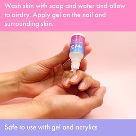 VITÉ20 massaging gel into cuticles to soften skin and reduce dryness