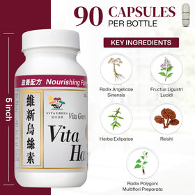 Vita Green capsule in hand for scale illustrating compact size