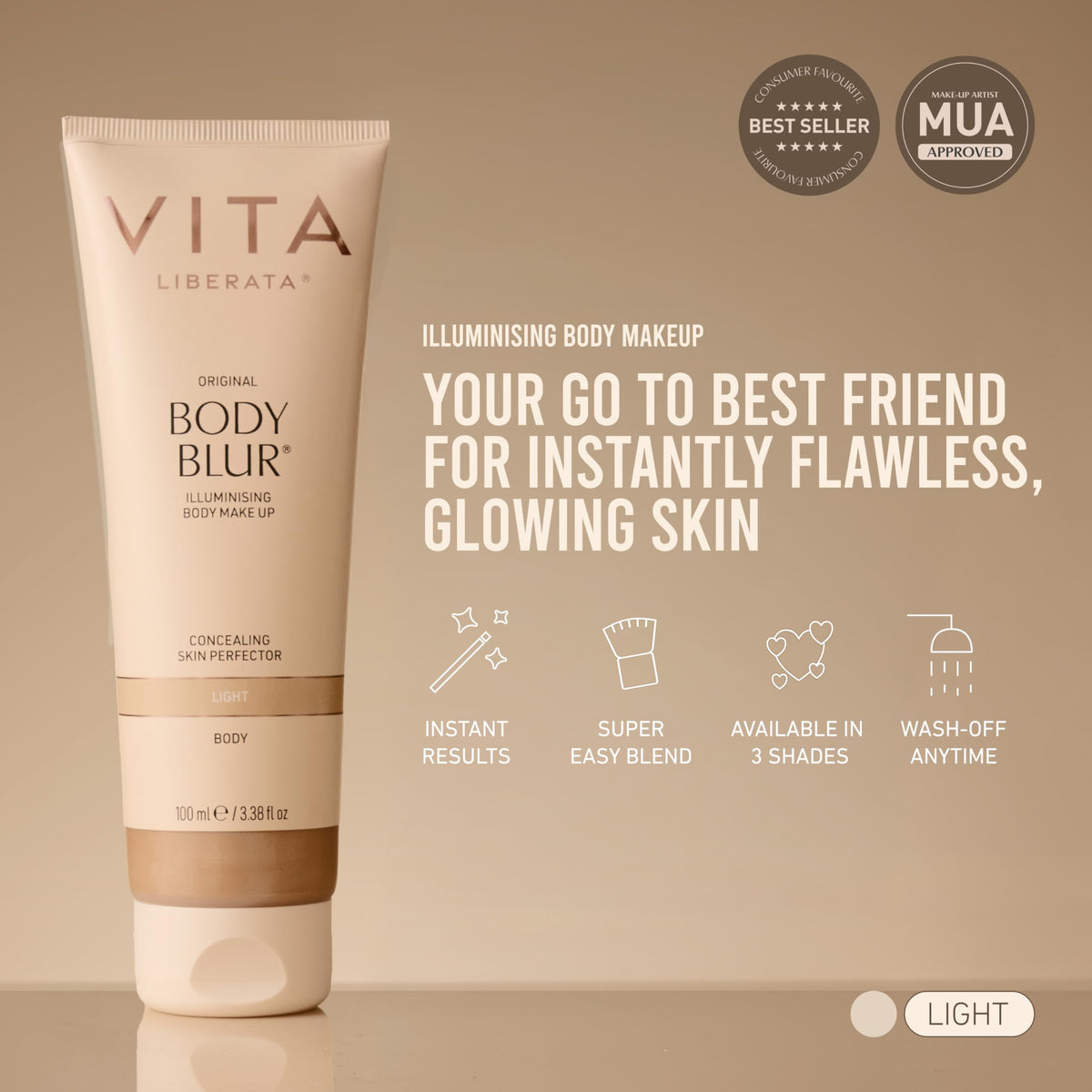 VITA LIBERATA applied with mitt demonstrating even coverage benefit