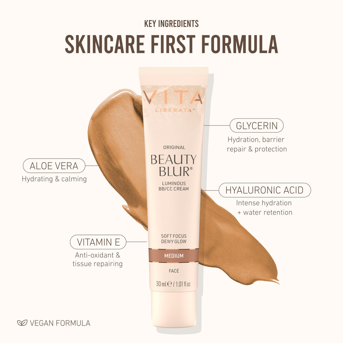 VITA LIBERATA in a makeup bag lifestyle shot for daily routine convenience