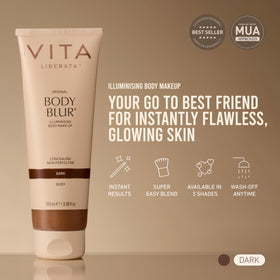 VITA LIBERATA mitt application in hand, shows easy streak-free application benefit