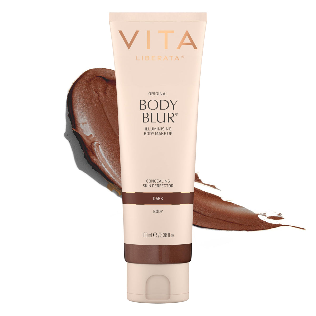 VITA LIBERATA front packaging showing dark shade and elegant bottle, enhances presentation
