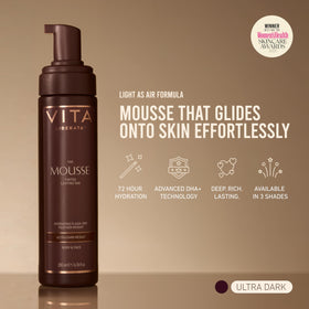 VITA LIBERATA mousse texture swatch showing lightweight foam