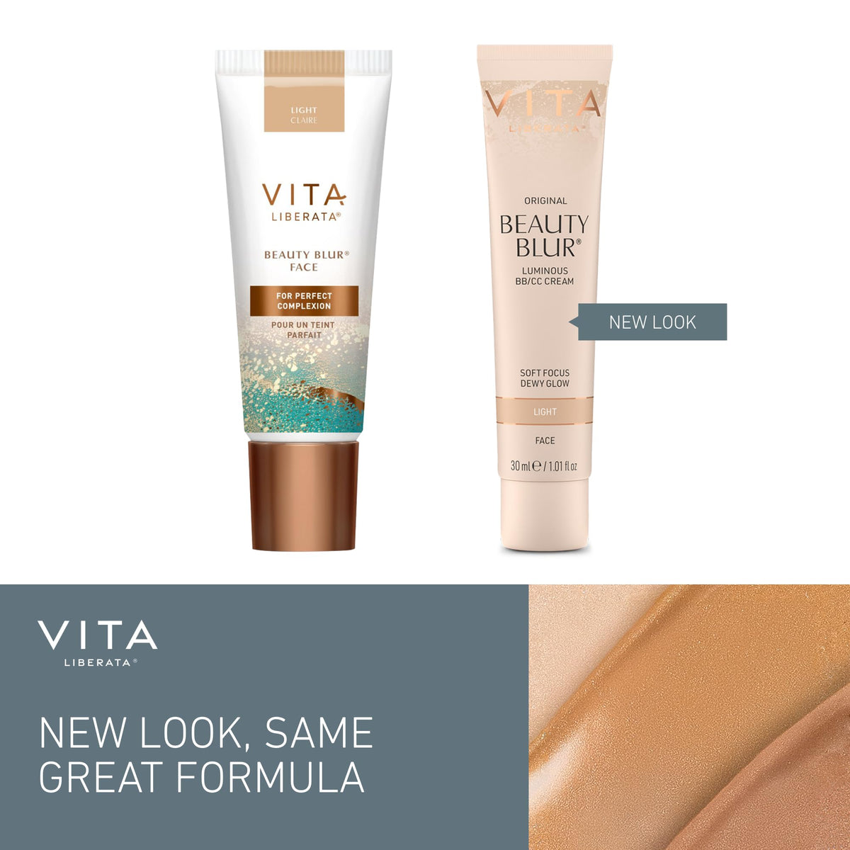 VITA LIBERATA sponge blending detail showing streak-free blending benefit