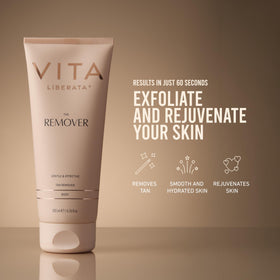 VITA LIBERATA pump bottle and label highlighting quick-use instructions