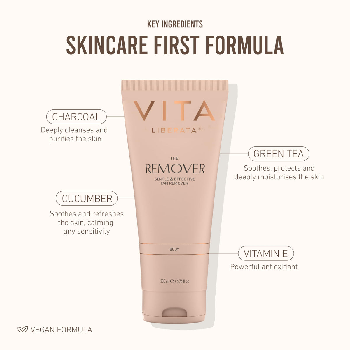 VITA LIBERATA bottle held in hand showing size and travel-friendly benefit