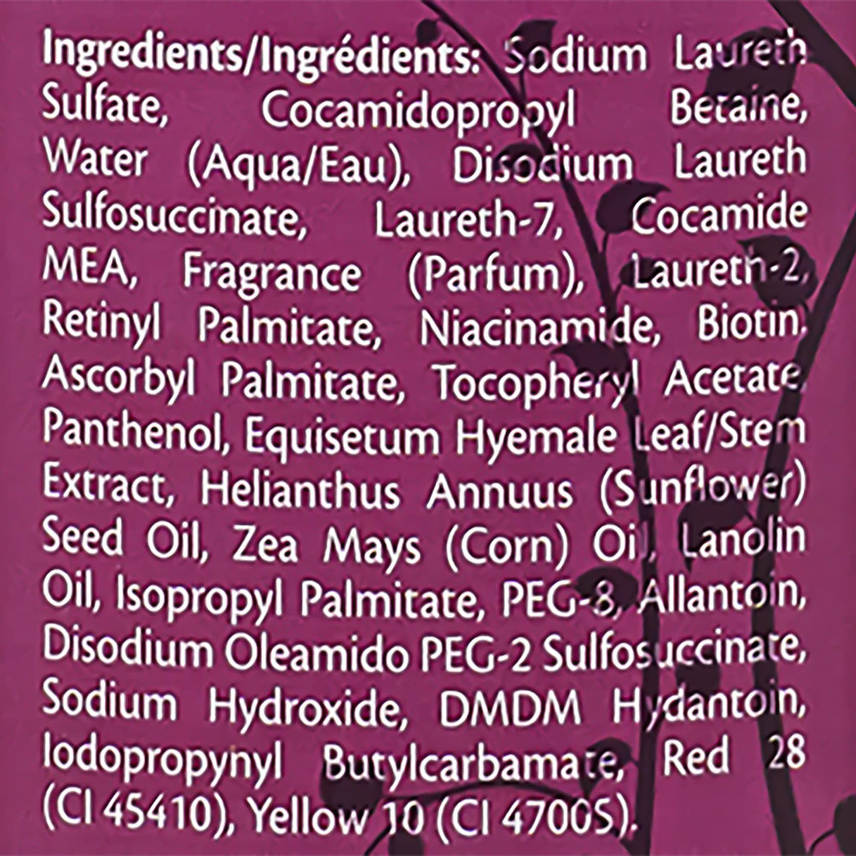 Vitabath product label close-up listing vitamins and free-from features