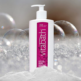 vitabath pump dispensing gel showing easy controlled application benefit
