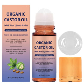 Vitacamy front packaging showing the castor oil roll-on and benefits