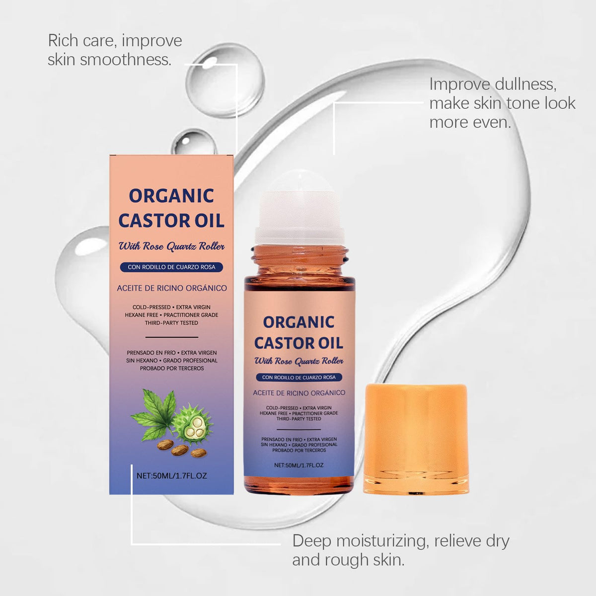 Vitacamy oil texture drop close-up highlighting rich hydration