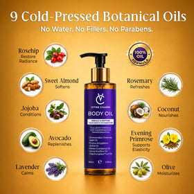 vitae charm oil being applied to arm illustrating smooth spread and immediate hydration