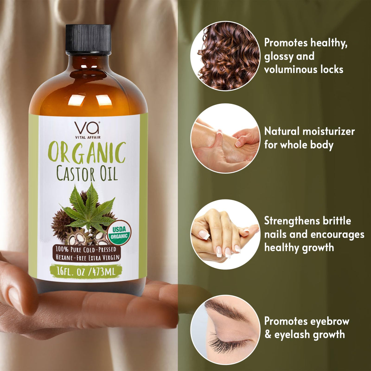 VITAL AFFAIR castor pack setup with flannel showing pack routine ease benefit
