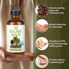 VITAL AFFAIR massaging castor oil into cuticles and nails for moisture