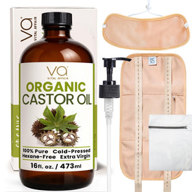 VITAL AFFAIR amber glass bottle front showing organic label and preserved oil benefit