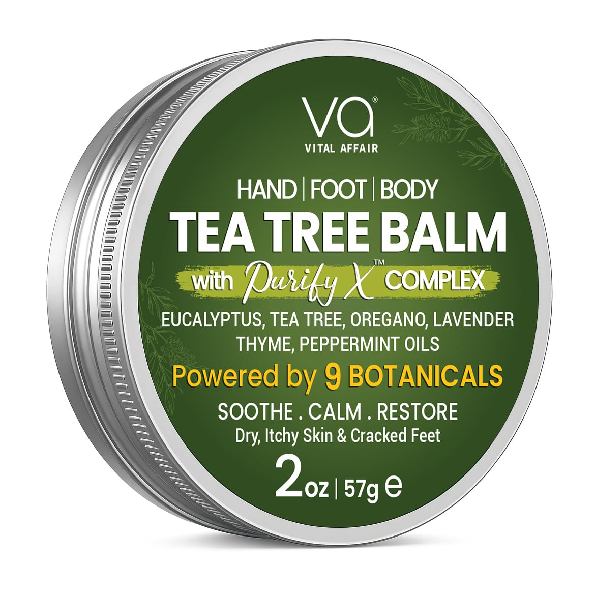 VITAL AFFAIR tin front packaging showing label and compact tin benefit
