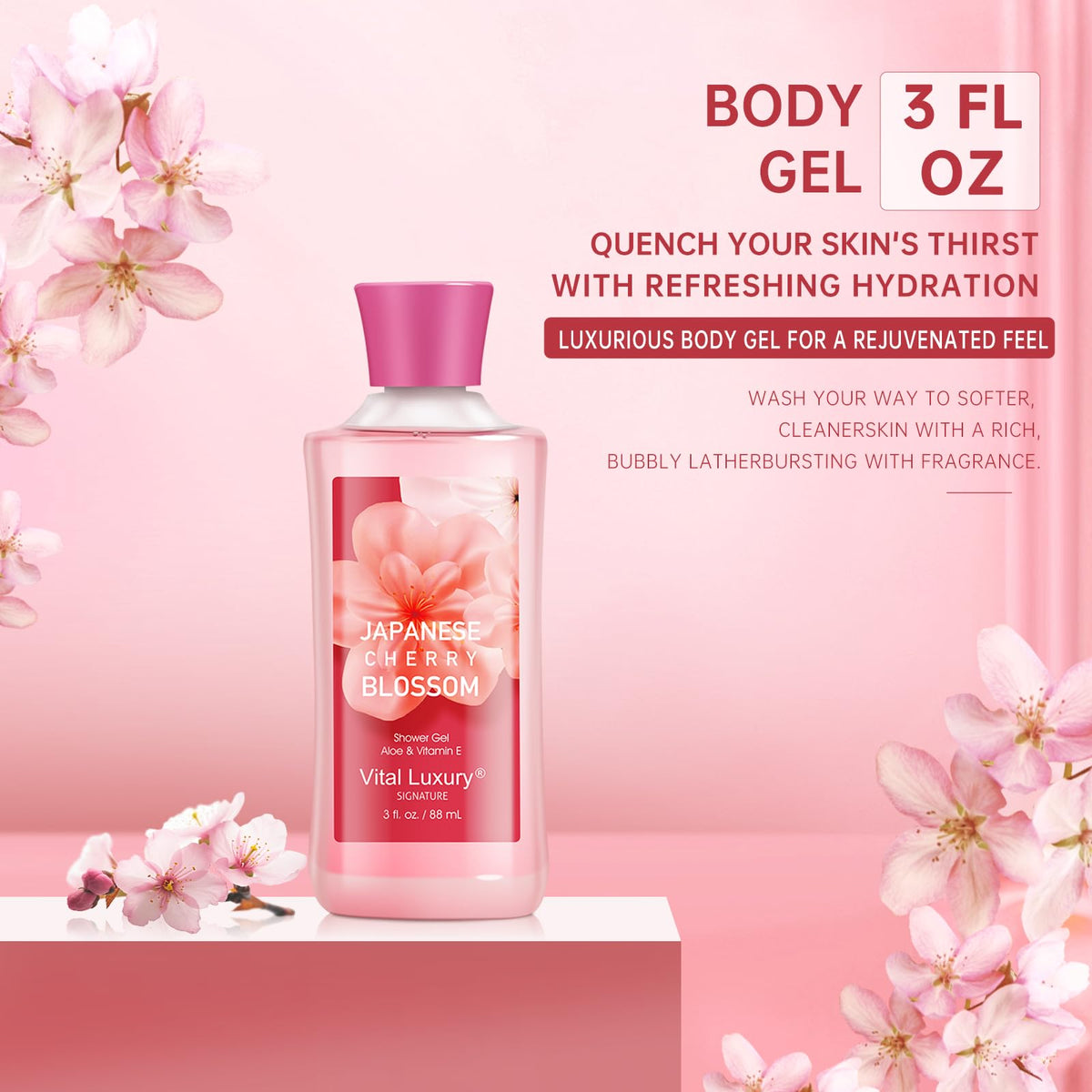 Vital Luxury lotion texture on hand demonstrating creamy absorbent benefit