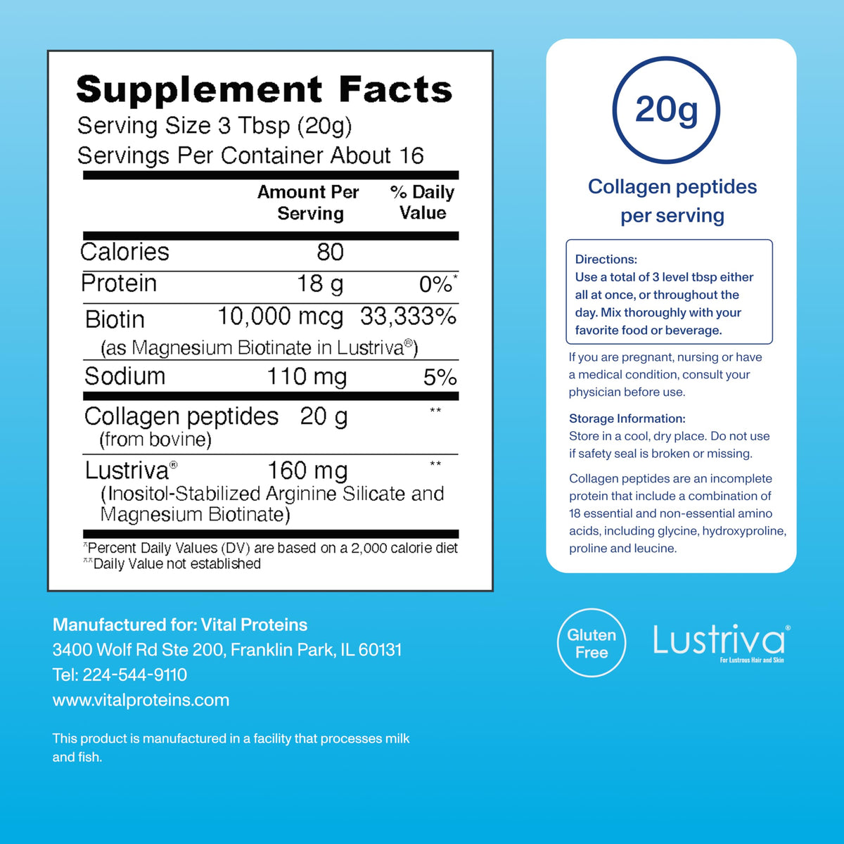 Vital Proteins powder texture close-up, visual of fine mixable collagen