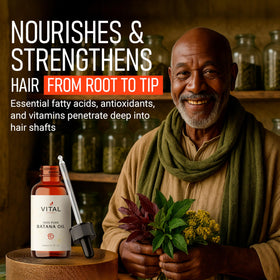 Vital Strands oil applied to scalp for targeted edge and thinning support