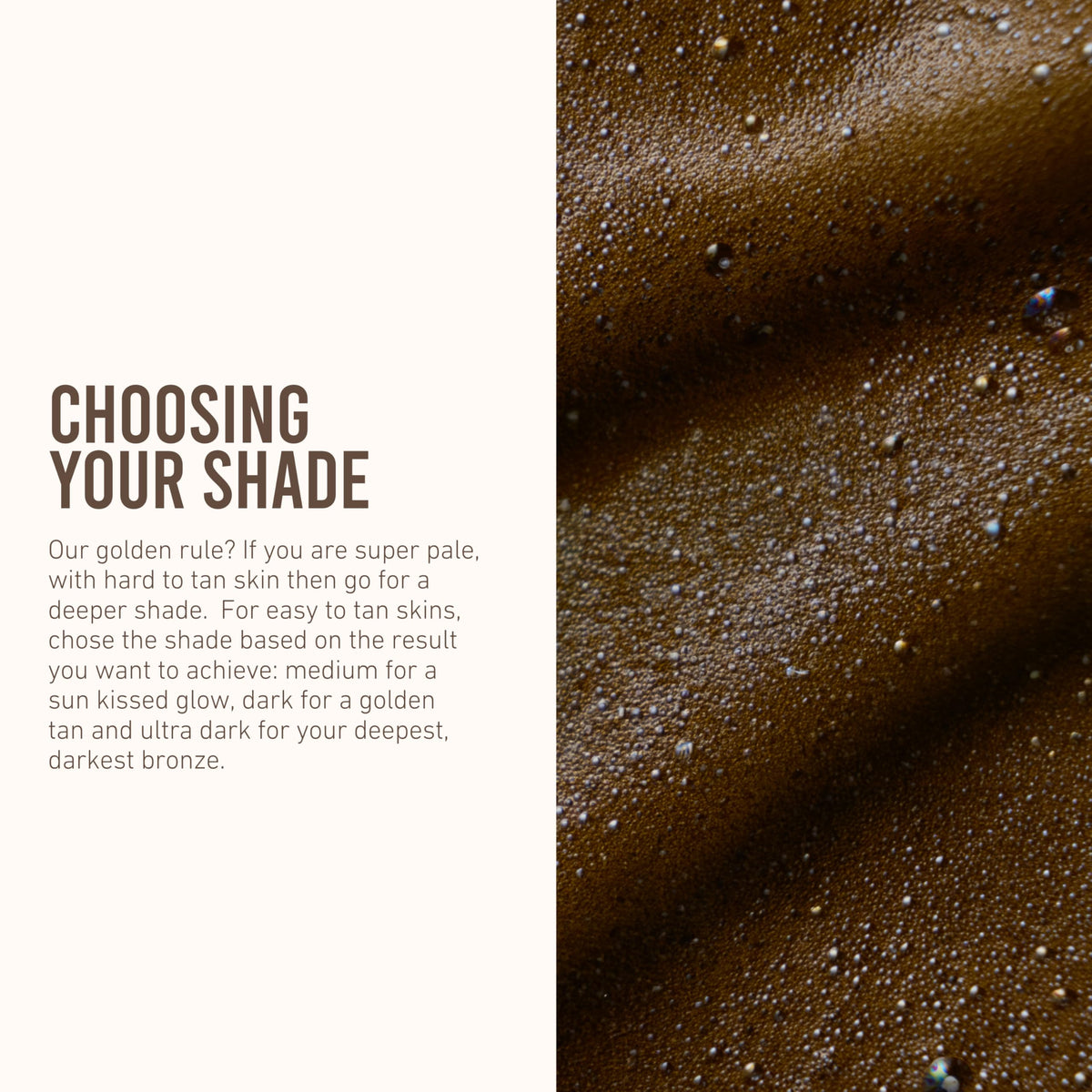 VITA LIBERATA before and after arm comparison, showing natural dark tan result