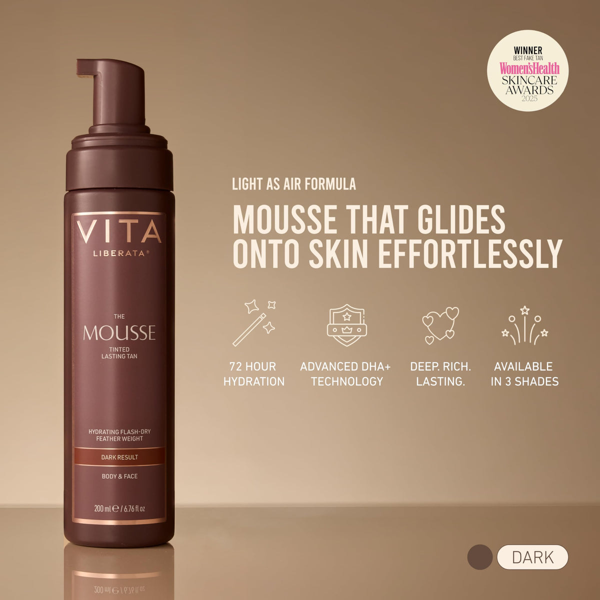 VITA LIBERATA close-up of whipped mousse texture, demonstrating smooth blendability