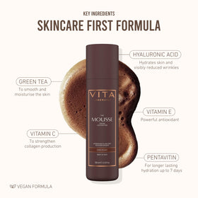 VITA LIBERATA ingredient label highlighting organic Aloe Vera and hydrating benefits