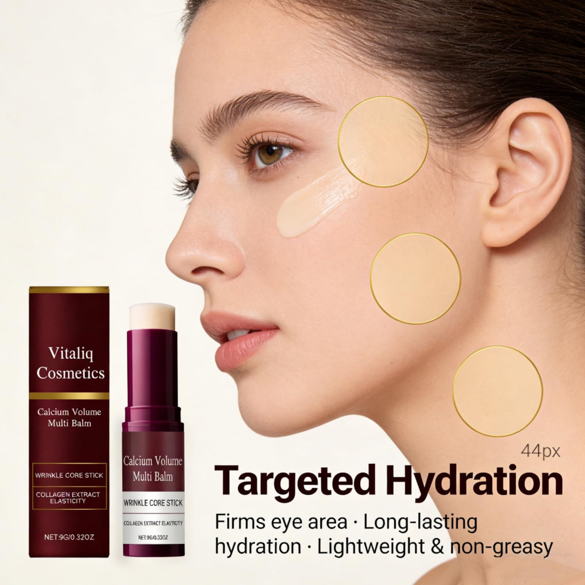 Vitaliq Cosmetics balm inside travel bag for convenient touch-ups