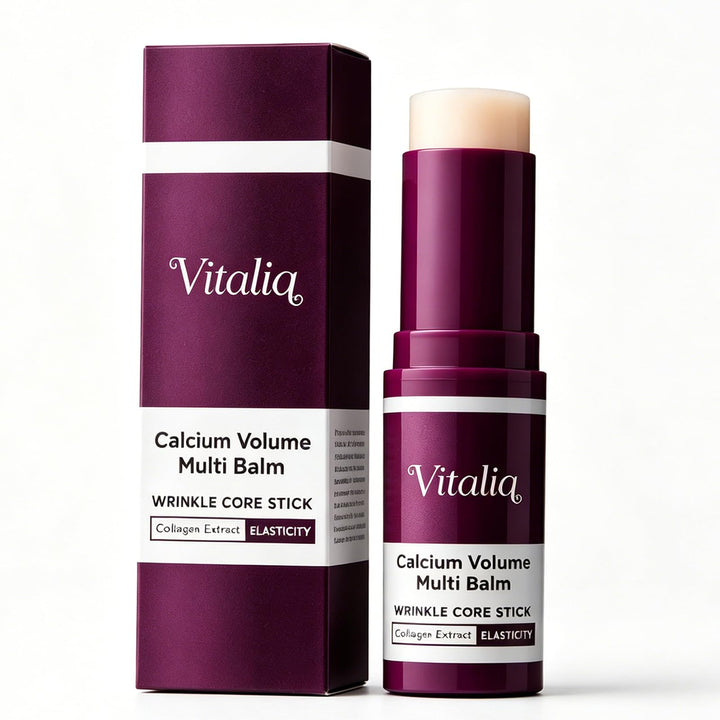 vitaliq front packaging showing compact moisturizing stick and brand benefit