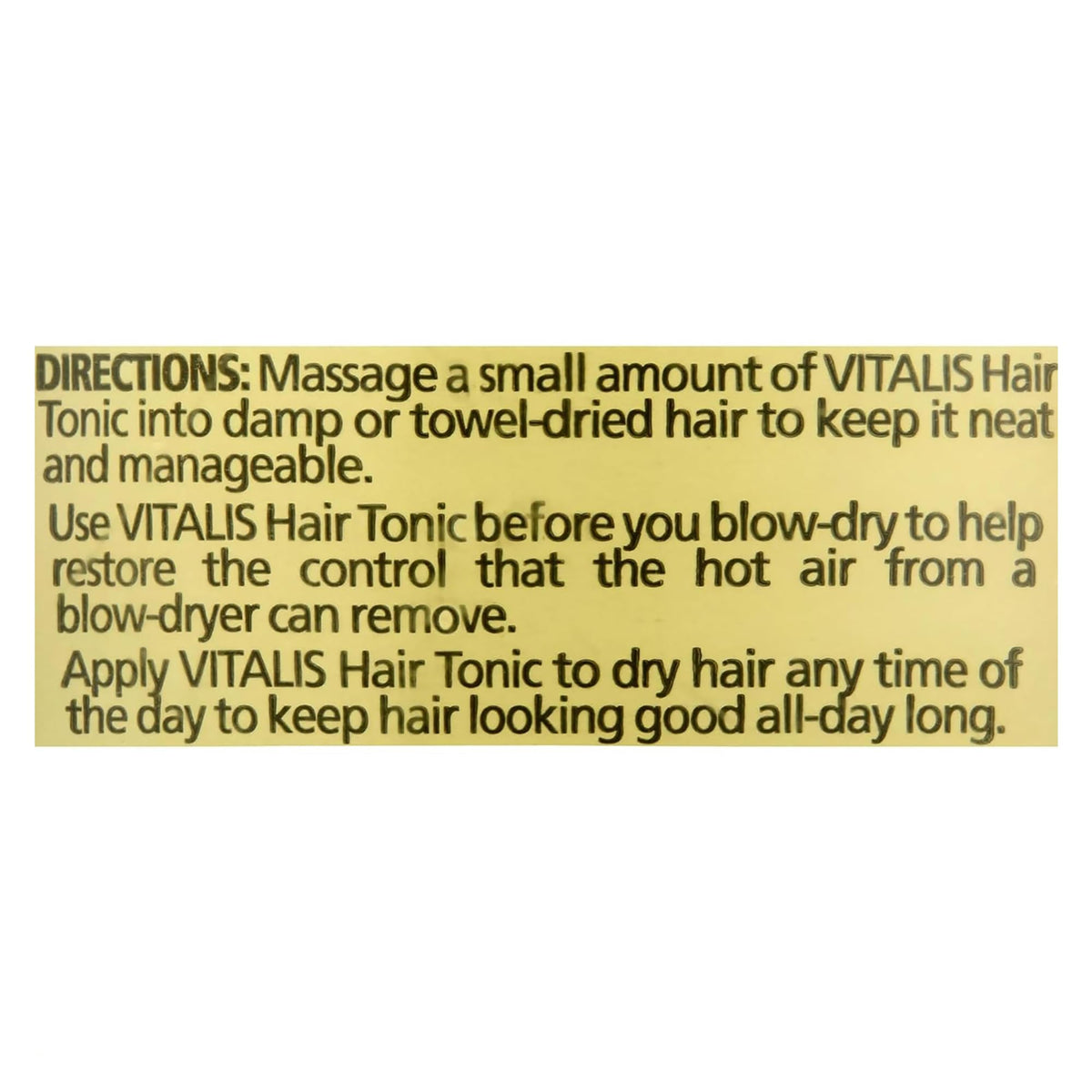 vitalis label close-up highlighting V7 ingredient detail and nourishing benefit