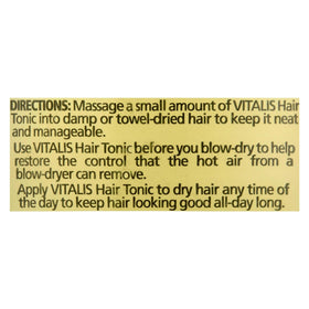 vitalis label close-up highlighting V7 ingredient detail and nourishing benefit