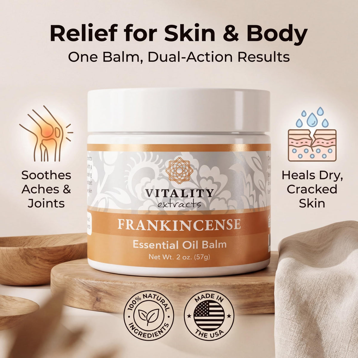 Vitality close-up texture of balm showing creamy beeswax-rich consistency for deep moisture