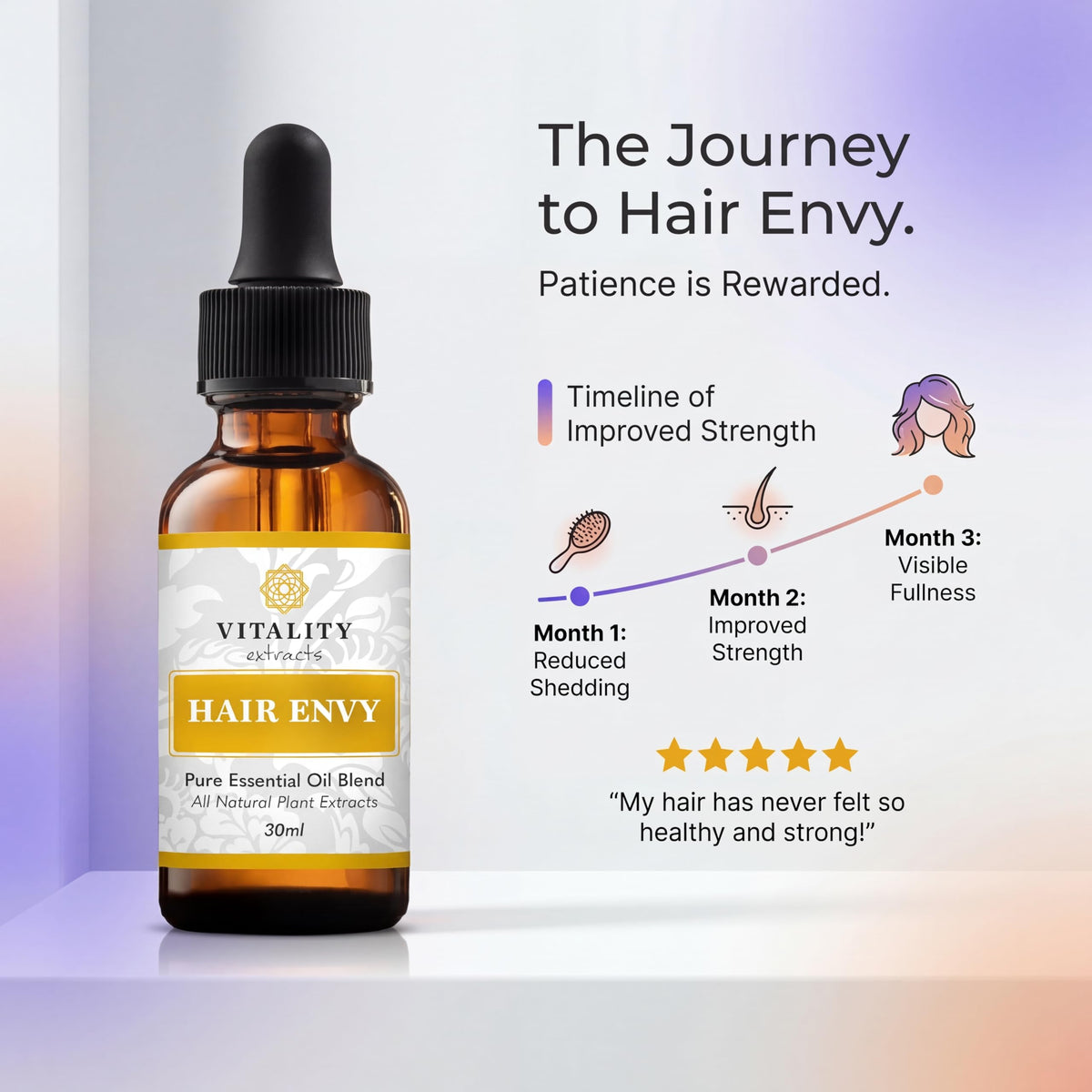 vitality ingredient display of 15 plant extracts highlighting purity benefits