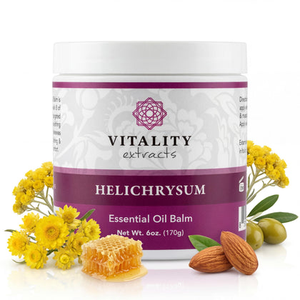 Vitality balm jar front view showing label and clean packaging benefit