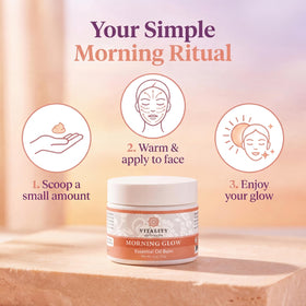 Vitality ingredient flatlay with beeswax and oils illustrating natural formula benefits