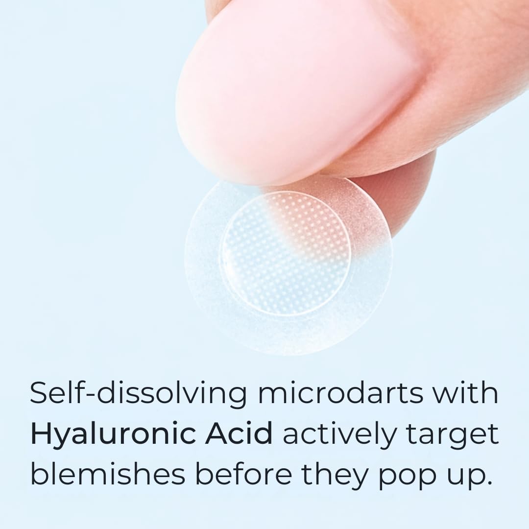 Vitalore patch worn under makeup demonstrating invisible daytime wear benefit