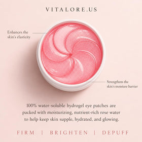 Vitalore ingredients collage highlighting collagen caffeine niacinamide benefits