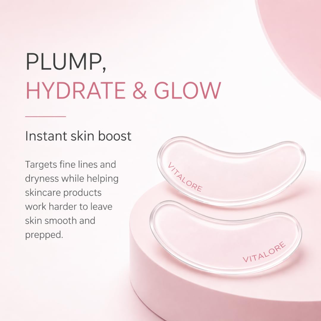 Vitalore patches in use during a morning routine offering mess-free hydration