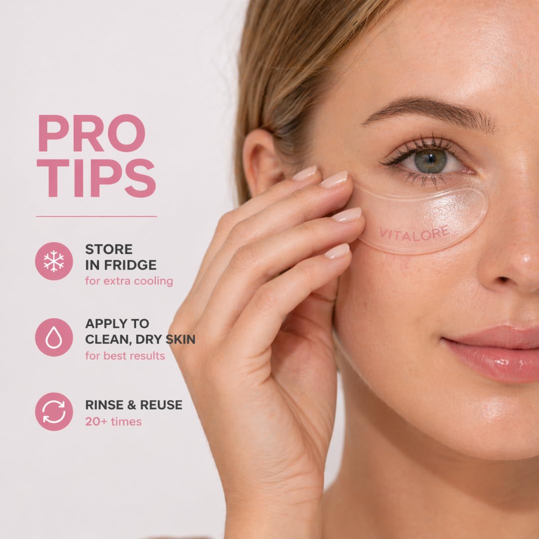 Vitalore patches next to serum illustrating enhanced product absorption
