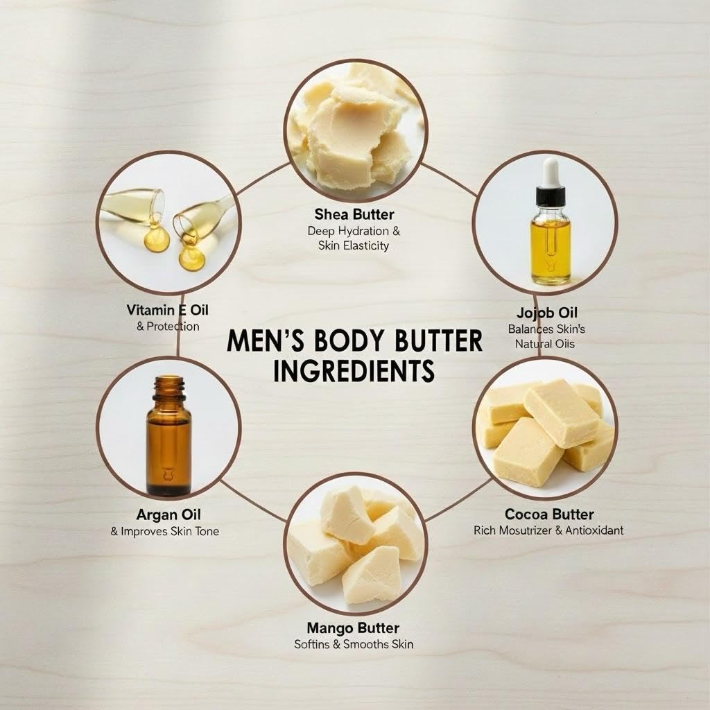 VITALSKINOIL label close-up highlighting shea and cocoa butter ingredients