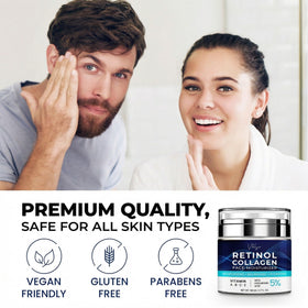 Vitalysin before-and-after illustration demonstrating smoother appearance
