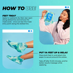 Vitamasques mask applied on feet demonstrating comfortable wear