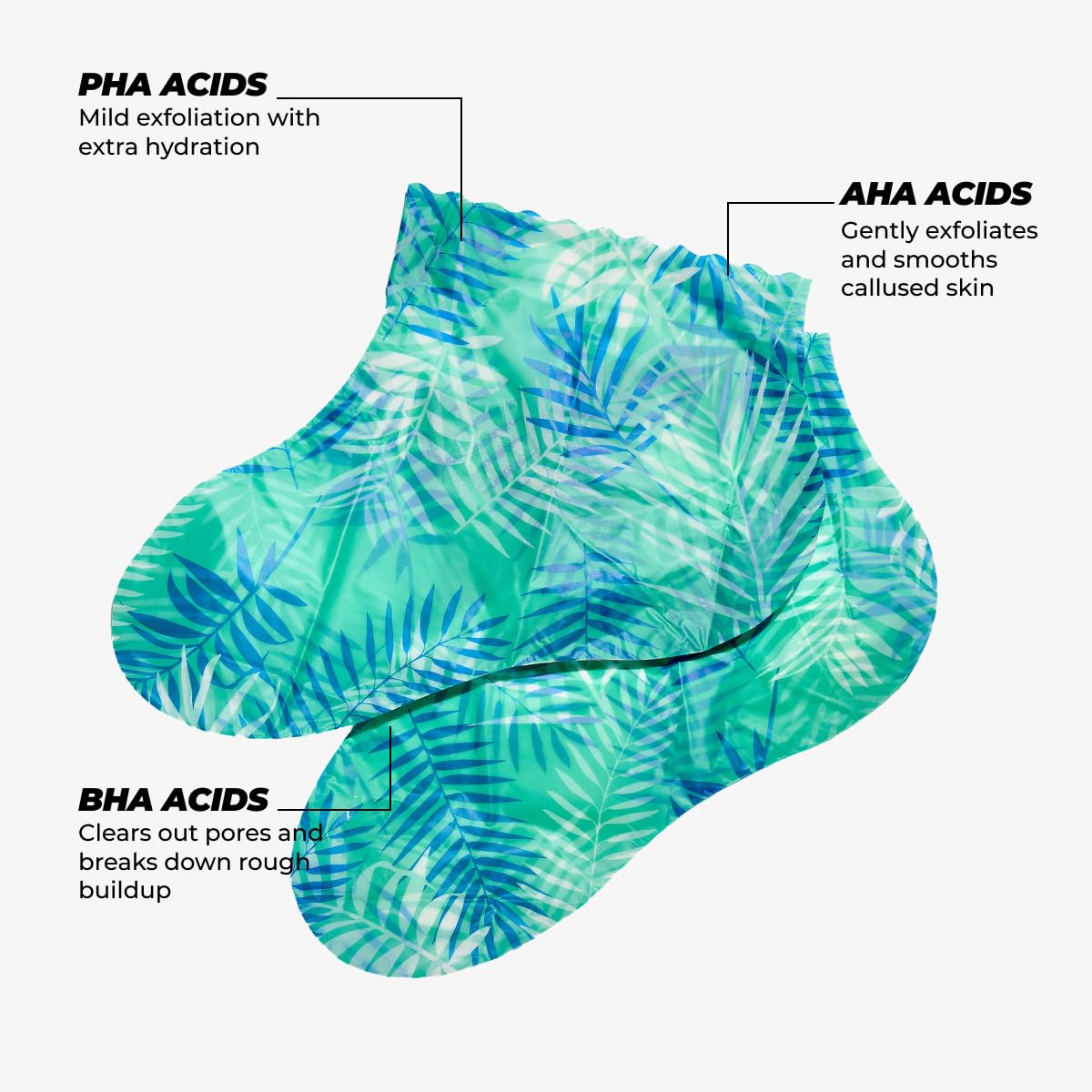 Vitamasques boot-style foot mask close-up showing secure fit