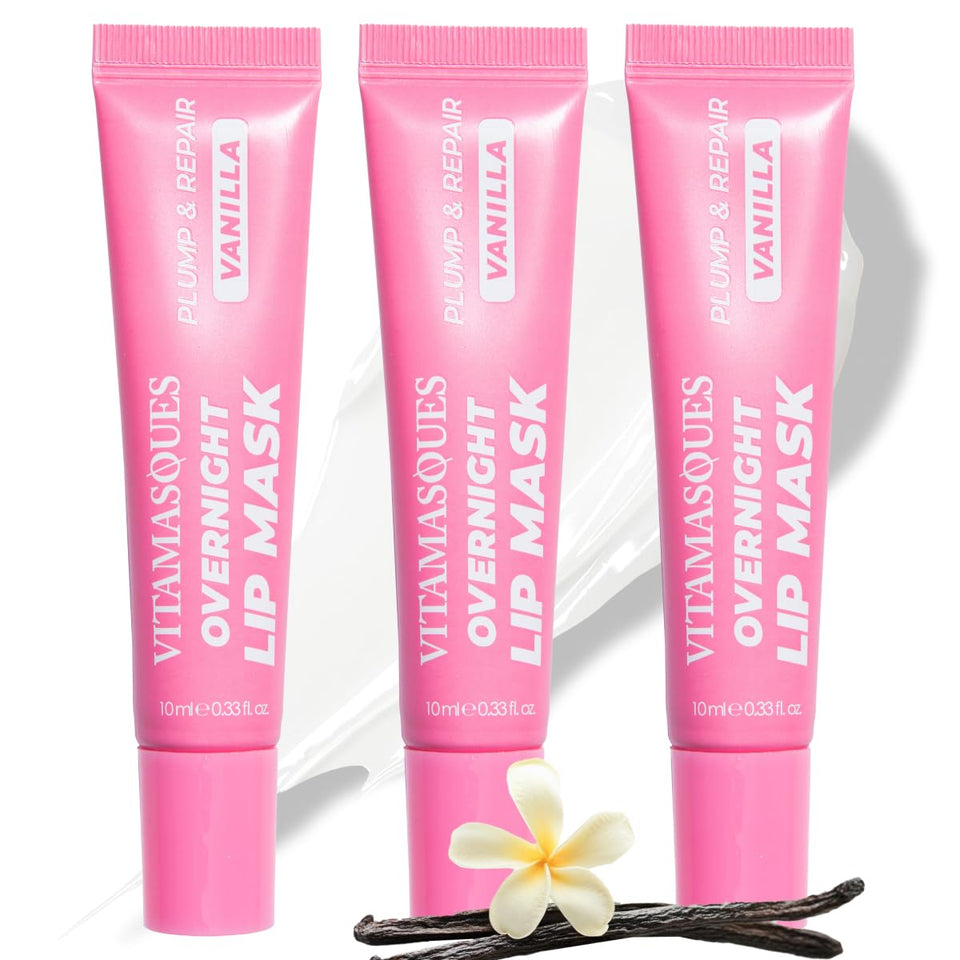 Vitamasques front packaging showing vanilla lip mask for hydrating lips