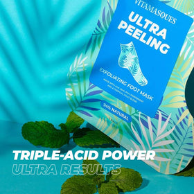 Vitamasques ingredient label focusing on fruit enzymes and peppermint