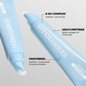 Vitamasques open tube close-up texture highlighting creamy balm for smooth moisture